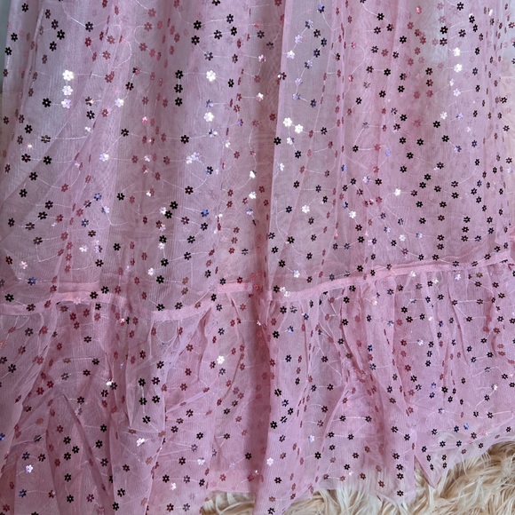 For Love & Lemons Manic Monday Embellished Corset Strapless Mesh Maxi Dress - Picture 6 of 10